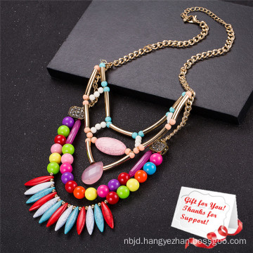 Bohemian Colorful Wedding and Evening Dress Accessories Jewelry Tassel Necklace Gifts